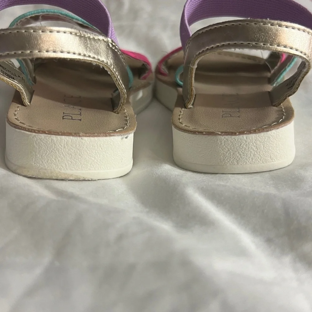 Place Kids Colorblock Strap Sandals - Pink, Teal & Lavender